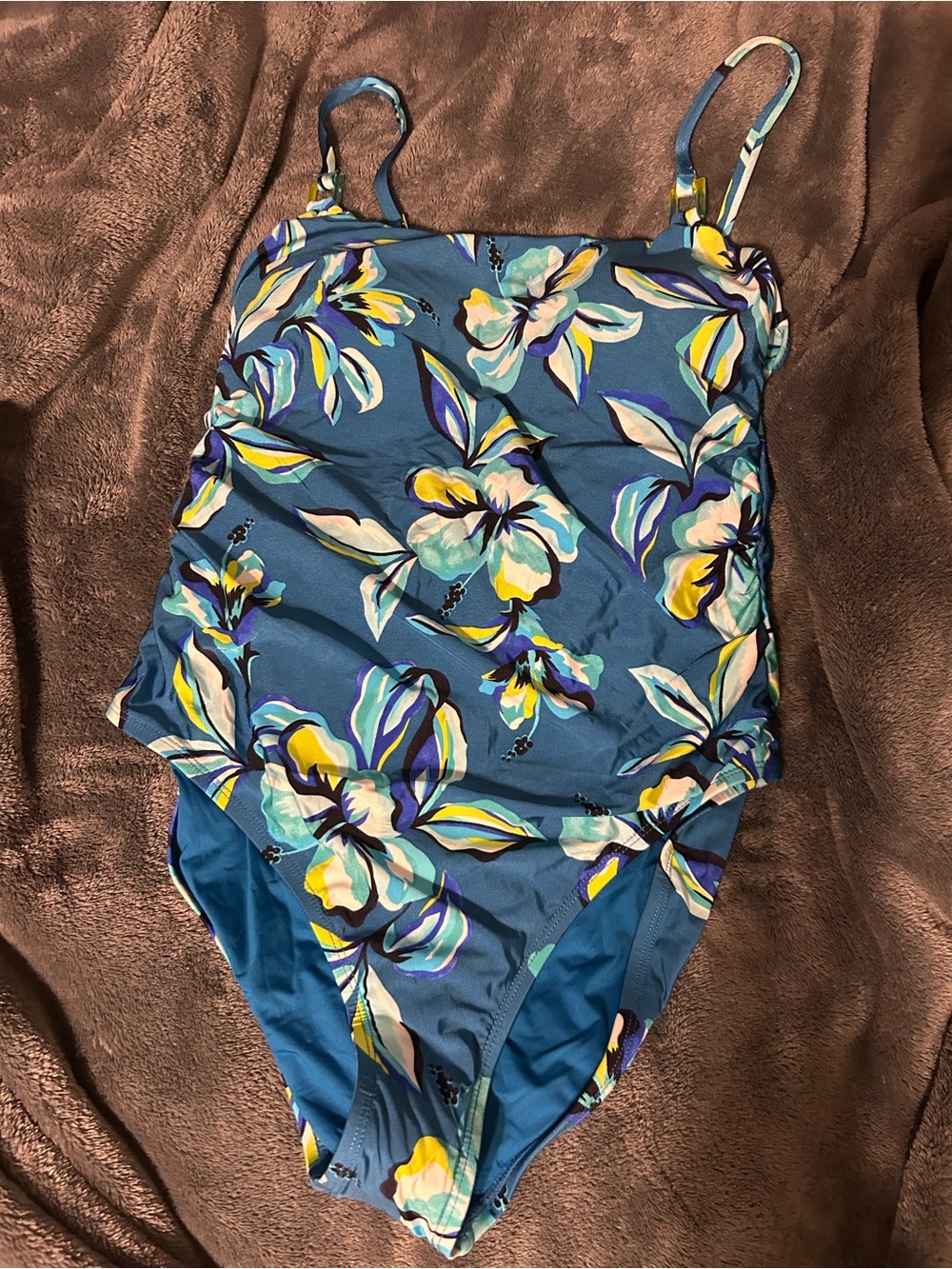 La Blanca Blue Floral One-Piece Swimsuit
